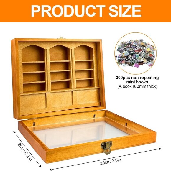 Anxiety Bookshelf 300pcs Mini Books Mini Bookshelf Ornament Miniature Decor Shak - Picture 2 of 7